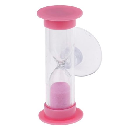 Tandborste-snurrande sandtimer 2/3 minuter duschtimer barn mini - Rosa 3 minuter