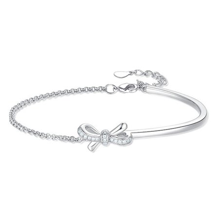 Dam Armband Smycken Bijouterie Söt Stil Rosett Armband Färg: Silver
