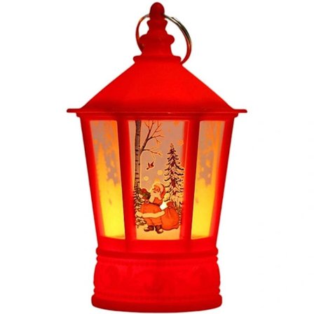 Julelykter, vintage lysestaker, LED-pendellamper, flammeløse lyslykter, egnet for julebordsdekorasjoner.