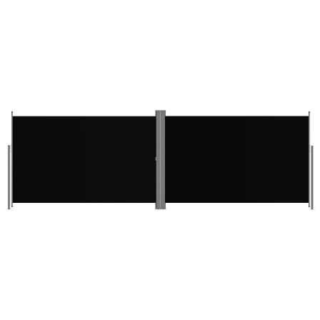 Vidaxl Infällbar Sidomarkis 200x600 Cm Svart Svart