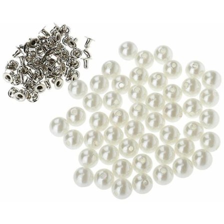 50 kpl helmiä niitti napit nastat laukku farkut koristelu DIY käsityöt - 10mm