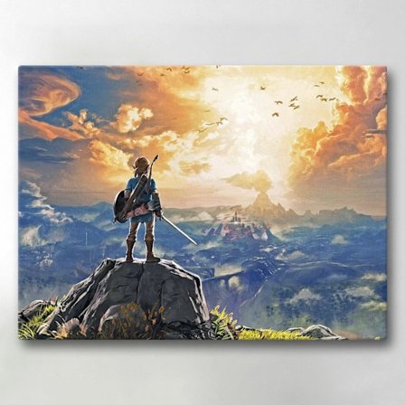 Lærredsbillede / Lærredstryk - League of Zelda - 40x30 cm - Lærred