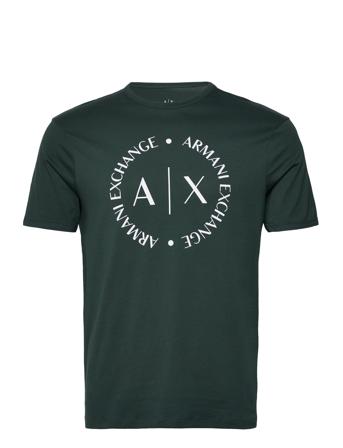 T-Shirt T-shirts Short-sleeved Grønn Armani Exchange*Betinget Tilbud