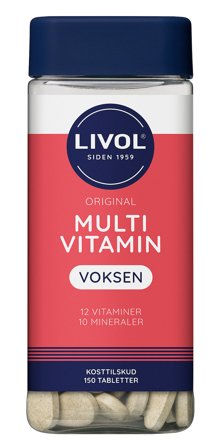 3 for 2 - Livol Multivitamin Voksen 150 tabl., Helse & Madvarer, Vitaminer, Multivitaminer
