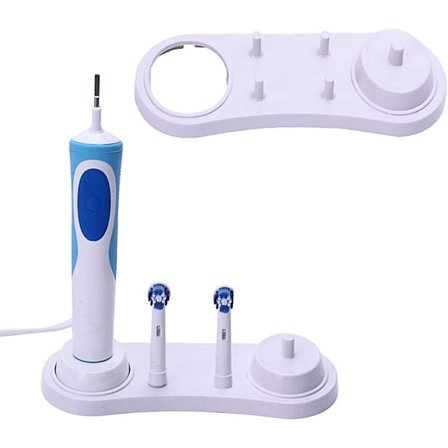 Ladestativ for Oral B & Oral B PRO-serien, hardt plaststativ med plassbesparende design for baderomsoppbevaring_xx
