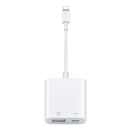 SiGN Lightning & USB Kamera Adapter 5V, 1A - Hvid