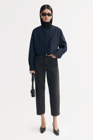 Soft Goat - Cropped Jacket - XL - Denim Blue