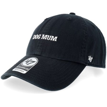 47 Brand - Svart unconstructed Keps - Base Runner Clean Up Cap-Phrase Black Dad Cap @ Hatstore