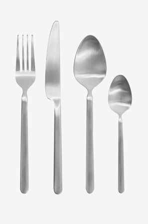 Blomus - Aterinsarja Stella, 16 osaa - Hopea - Aterimet - - Homeroom