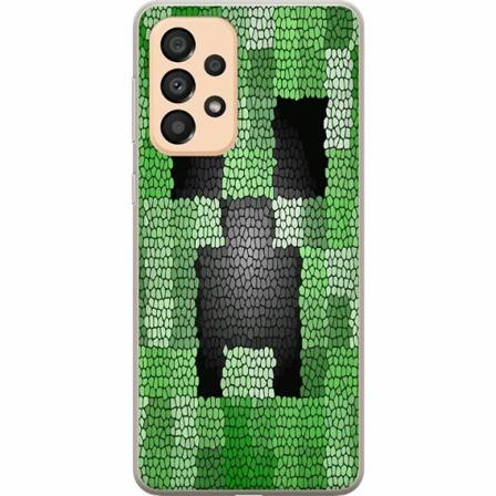 Samsung Galaxy A33 5g Genomskinligt Skal Creeper / Minecraft