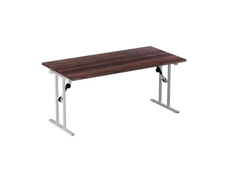 deNord Design Fällbord 1600x800x730x25 valnöt/vit - Lyreco - Kontorsmöbler och inredning - Bord och hurtsar - Fällbord