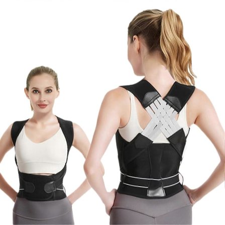 Posture Fix Andningsbar Rygg Rätare, Justerbart Ryggbälte, För Män Och Kvinnor, Hållningskorrigerare, Storlek M