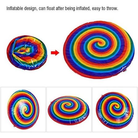 Oppustelige flyvende skiver, sammenklappelige svævende flyvende skiver til børn, familie, udendørs sport og spil
