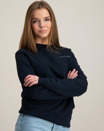 Lyle & Scott Script Crew Neck Sweatshirt Blau Pullover Mädchen - Kidsbrandstore