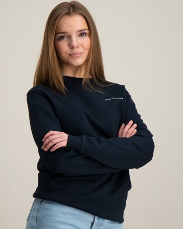 Lyle & Scott Script Crew Neck Sweatshirt Bleu Pulls Fille - Kids Brand Store