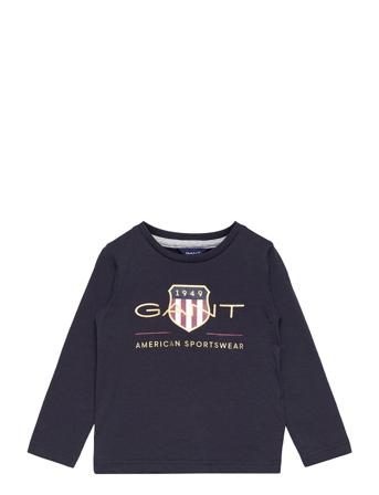 D1. Archive Shield Ls T-Shirt T-shirts Long-sleeved T-shirts Sininen GANT