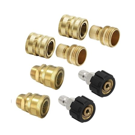 8-pack Trycktvättsadapterset, Snabbkopplingssats, M22 Swivel till 3/8 tum Snabbkoppling 3/4 tum