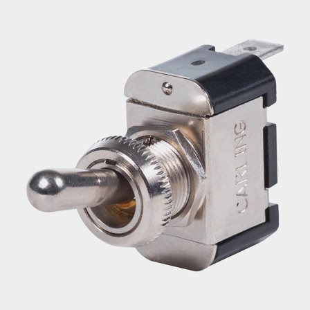 Terugverende tuimelschakelaar Blue Sea Systems WeatherDeck Toggle Switch SPST, 1-polig, Uit-(Aan), 15 A (12 V DC) / 15 A (125 V AC) / 10 A (250 V AC),