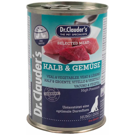Dr Clauders Prebiotic Veal & Vegetables 400 g Dog Wet Food