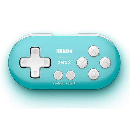 8bitdo Zero 2 Bluetooth Mini-kontroller i nøkkelringstørrelse for Nintendo Switch, Windows, Android og macOS (Yellow Edition) - Turquoise Edition