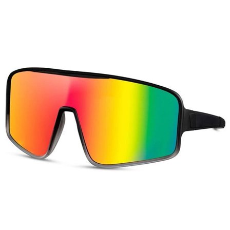 Sportsbriller med speilglass - Svart/Red