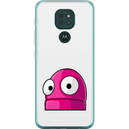 Kompatibel Mobilcover til Motorola Motorola Moto G9 Play Rosa tegneseriefigur med store øjne i legende og humoristisk stil