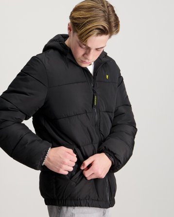 Lyle & Scott Quilted Puffer Coat Svart Jakker Gutt - Kids Brand Store