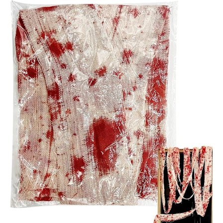 2 kpl Halloween-verinen sideharsoa, Halloween-tekoveri kauhu koristeelliset sidokset, kauhu tunnelma koristelu (8 * 500 cm)