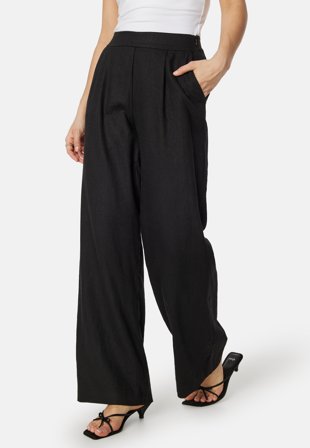 VILA Vijolanda High Waist pleated pants Black Klær