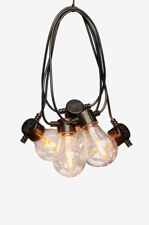 Konstsmide - B/O Slinga 10 LED Solpanel - Svart - Ljusslingor - Från Homeroom