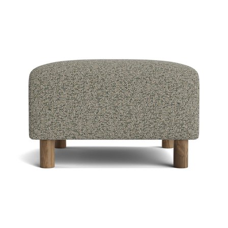 Toledo Pouf Hocker in Puente Grün meliert, moderner Sitzhocker für das Wohnzimmer mit bequemer Polsterung und stabilen Füßen, Größe 45cm.