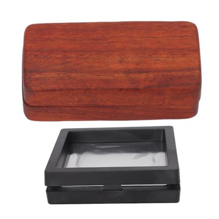 Fidget Slider Röd Sandelträ Stresslindring Graverad Fingertopps Fidget Slider Leksak för Kontor