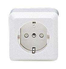 ABB 23EAKS Stikkontakt 1-veis, utenpåliggende, IP20, Strømbrytere & vegguttak