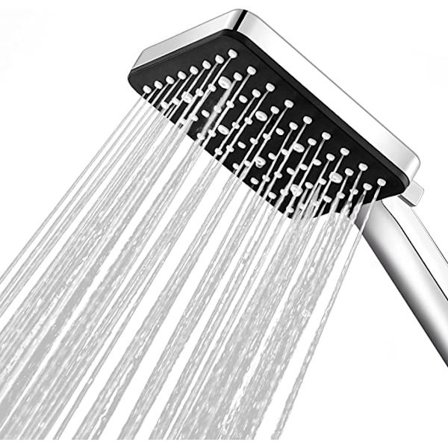 Kvadratisk dusjhode, dusjhode med høyt trykk, universelt justerbart