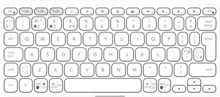 Logitech KEYS-TO-GO 2 PALE GREY - US INTL - INTNL-948 WRLS