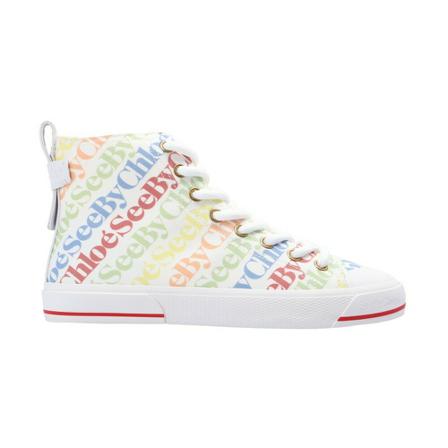 See by Chloé, Noli high-top sneakers Wit, Dames, Maat:41 EU,streep