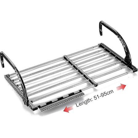 Radiator Tørrestativ, Altan Tørrestativ, Væg Tørrestativ, Sammenklappeligt Tørrestativ, Rustfrit Stål, Udtrækkeligt, Hængende Tørrestativ (51-95 Cm), 