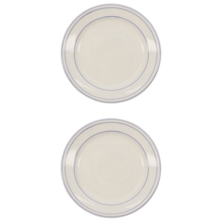 Nicolas vahé Bistro lunchtallrik 21 cm 2-pack, blå/vit | Dukning & Servering > Tallrikar > Tallrik | Bagaren och Kocken