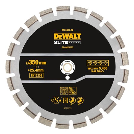 Dewalt DT20467-QZ Diamantskive 355x25,4 mm, Maskintilbehør & forbruk