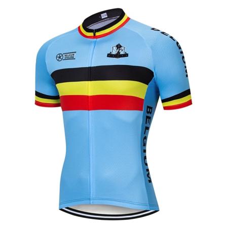 Sommaren 2023 Belgien Cykellagströja 20D Gel Bike Shorts Set Ropa Ciclismo Herr MTB Quick Dry Cykel Maillot Kläder 2 XXL