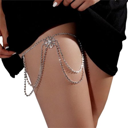 Crystal Thigh Chain Body Garter Chain Body smykker