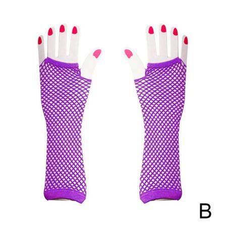 1 Par Långa Näthandskar Fingerlösa Näthandskar Arm Cuff Wa