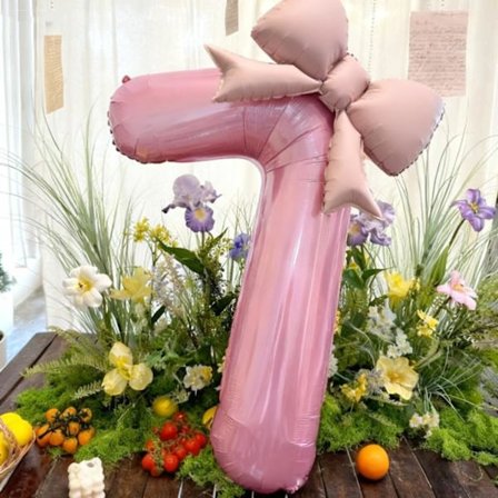 Rosa tallballong 0–9 i folie, 40 tommer ballong for bursdag og jentefest