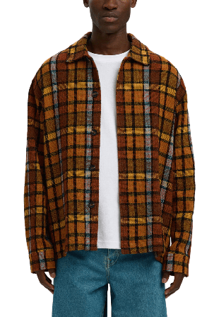 Selected Homme SLHRLXTOBY NF OVERSHIRT Skjortor Herr Flerfärgad XL