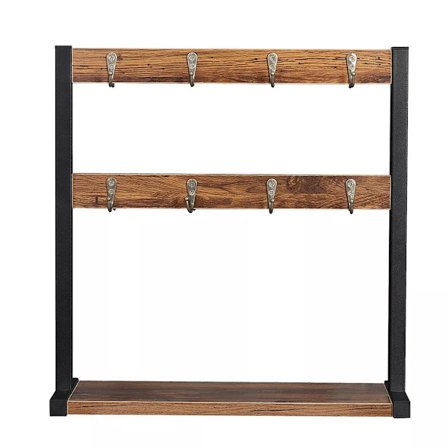 Trämuggställ Kaffekopp Display Hylla Dubbla Lager Roterande Hållare Organizer