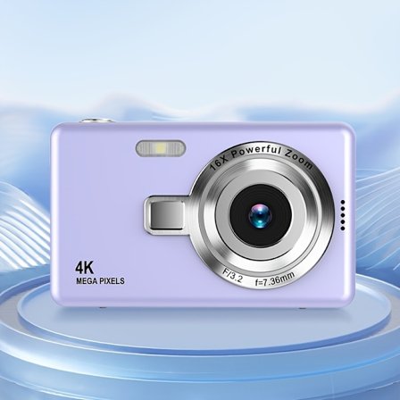 Digitalt Kamera Farve HD Digitalkamera Med 2,4 Tommer Ips Skærm Autofokus Lilla