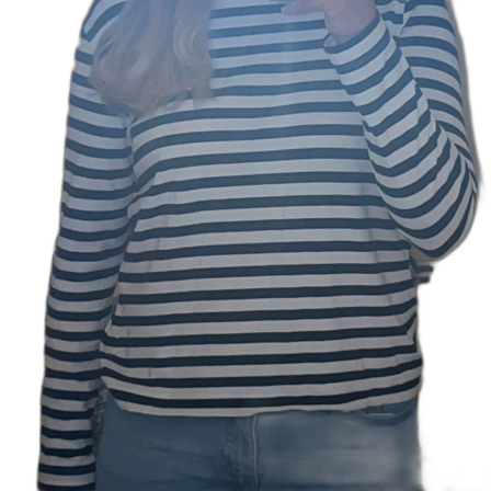 En randig långärmad