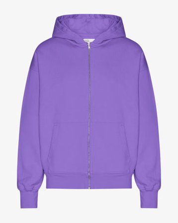 Organic Oversized Zip Hood - Ultra Violet - Male - XL