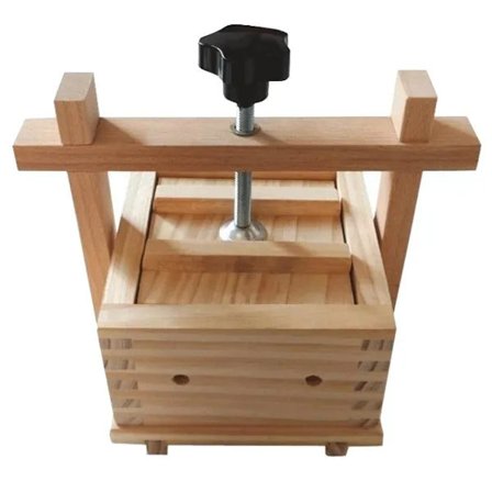 Tofuformi, juustoprässi, tofuleimasin, tofunvalmistustyökalu, juustoprässimuotti, tofuprässi BY puun väri