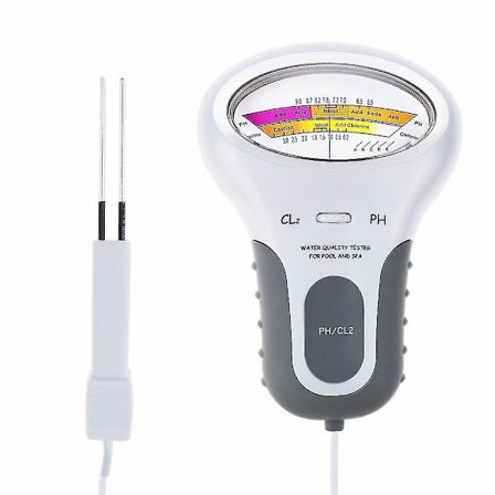 2-in-1 pH- ja kloorimittari PC-102 pH-mittari Kloori vedenlaadun testauslaite Cl2-mittaus uima-altaalle ja akvaariolle